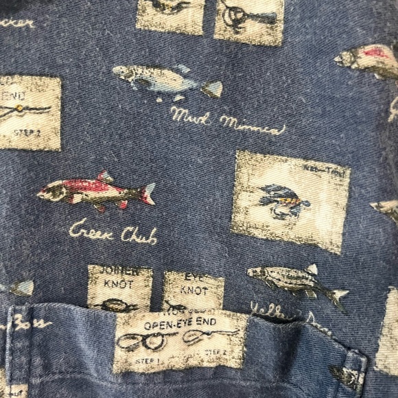 Vintage fishing lure button down shirt - Picture 2 of 4